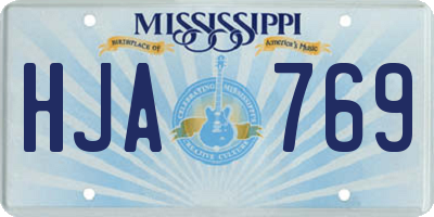 MS license plate HJA769