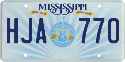 MS license plate HJA770