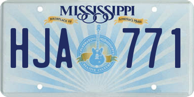 MS license plate HJA771