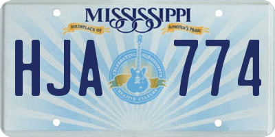 MS license plate HJA774