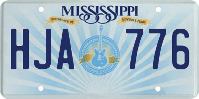 MS license plate HJA776