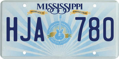 MS license plate HJA780