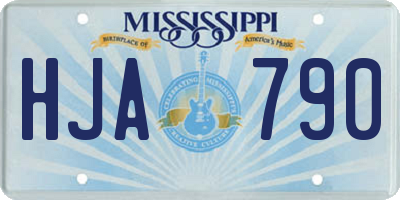 MS license plate HJA790