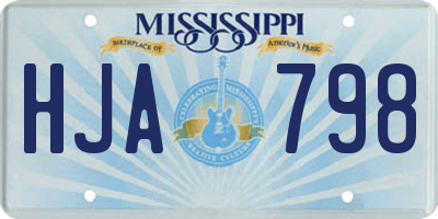 MS license plate HJA798