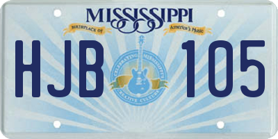 MS license plate HJB105
