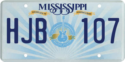 MS license plate HJB107
