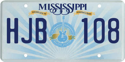 MS license plate HJB108