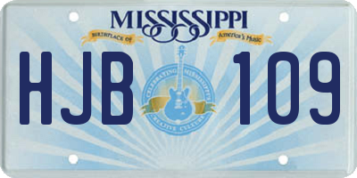 MS license plate HJB109