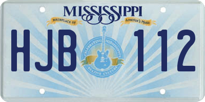 MS license plate HJB112