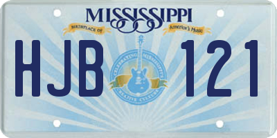 MS license plate HJB121