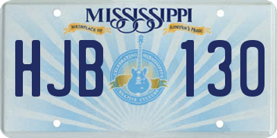 MS license plate HJB130