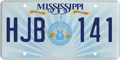 MS license plate HJB141