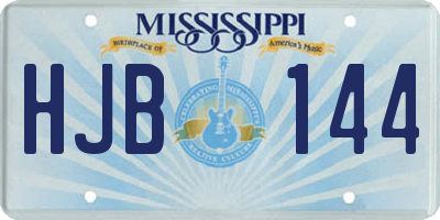 MS license plate HJB144