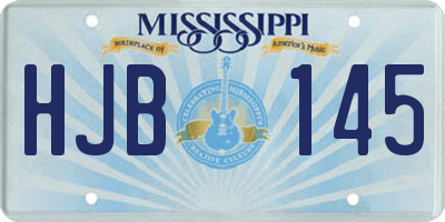 MS license plate HJB145