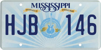 MS license plate HJB146