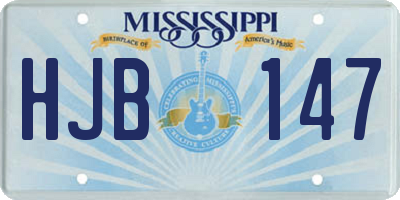 MS license plate HJB147