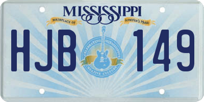 MS license plate HJB149