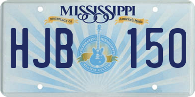 MS license plate HJB150
