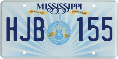 MS license plate HJB155