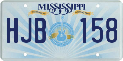 MS license plate HJB158