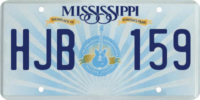MS license plate HJB159