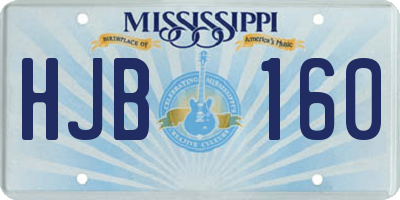 MS license plate HJB160