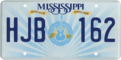 MS license plate HJB162