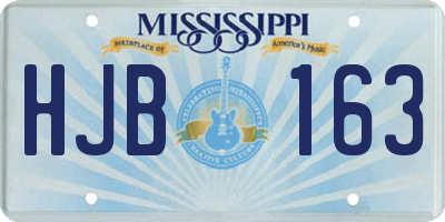 MS license plate HJB163