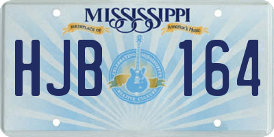 MS license plate HJB164