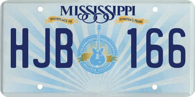 MS license plate HJB166