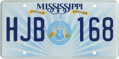 MS license plate HJB168