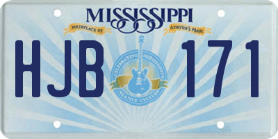 MS license plate HJB171