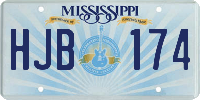 MS license plate HJB174