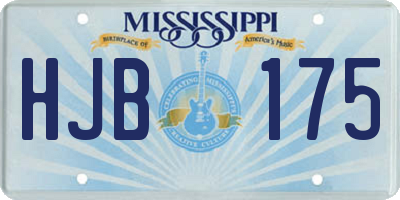 MS license plate HJB175
