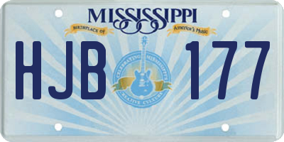 MS license plate HJB177