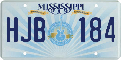 MS license plate HJB184