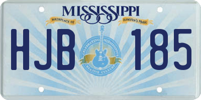 MS license plate HJB185