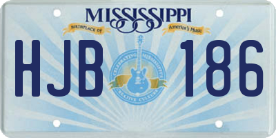 MS license plate HJB186