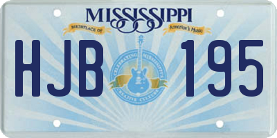 MS license plate HJB195