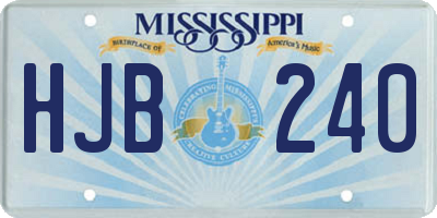 MS license plate HJB240