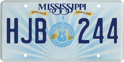 MS license plate HJB244