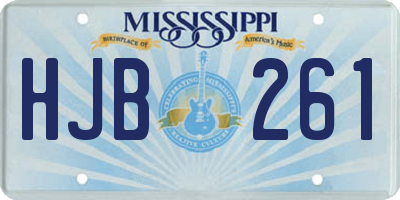 MS license plate HJB261