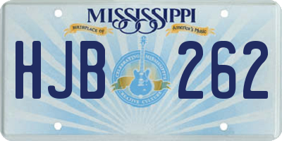 MS license plate HJB262