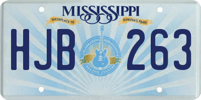 MS license plate HJB263