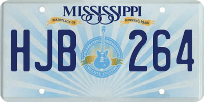 MS license plate HJB264
