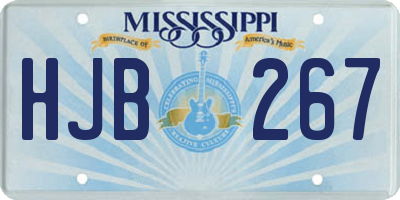 MS license plate HJB267
