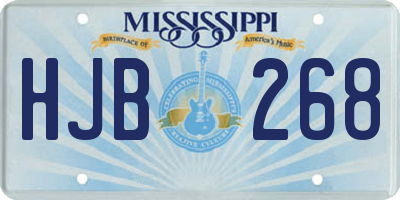 MS license plate HJB268