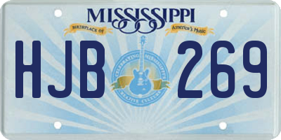 MS license plate HJB269