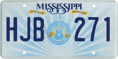 MS license plate HJB271
