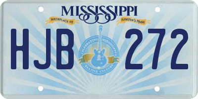 MS license plate HJB272